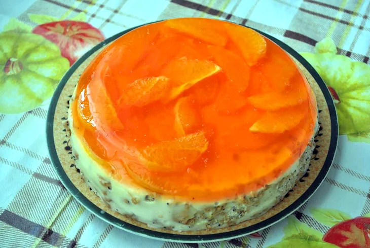 Апельсины в желе для торта