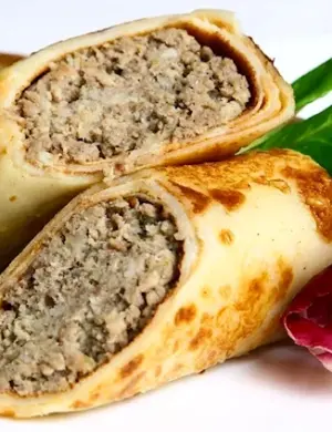 Блины фаршированные ливером