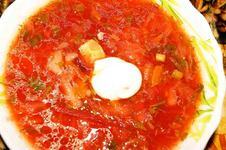 Борщ с квашеной капустой