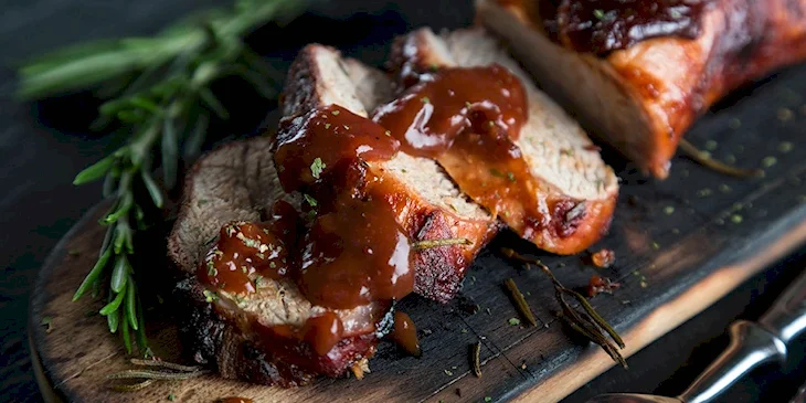 Crockpot Brown Sugar Balsamic Glazed Pork Tenderloin