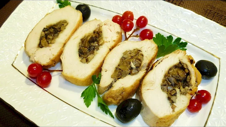 Филе птицы фаршированное