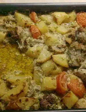 Филе с картошкой в духовке