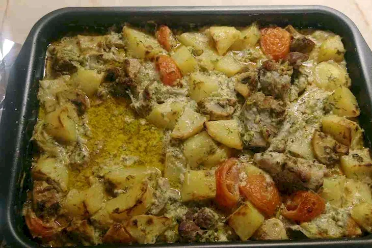 Филе с картошкой в духовке