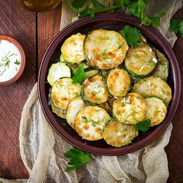 Fried Eggplant and Zucchini with Cheese