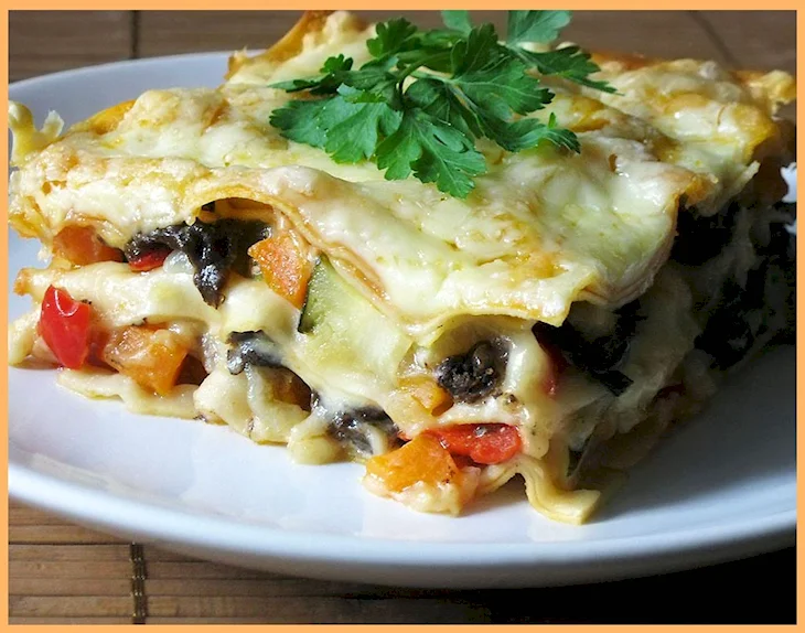 Грибная лазанья с соусом бешамель