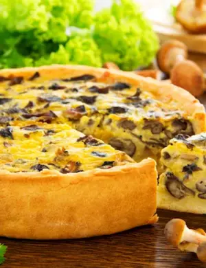 Грибной пирог с сыром