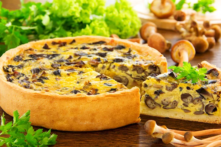 Грибной пирог с сыром