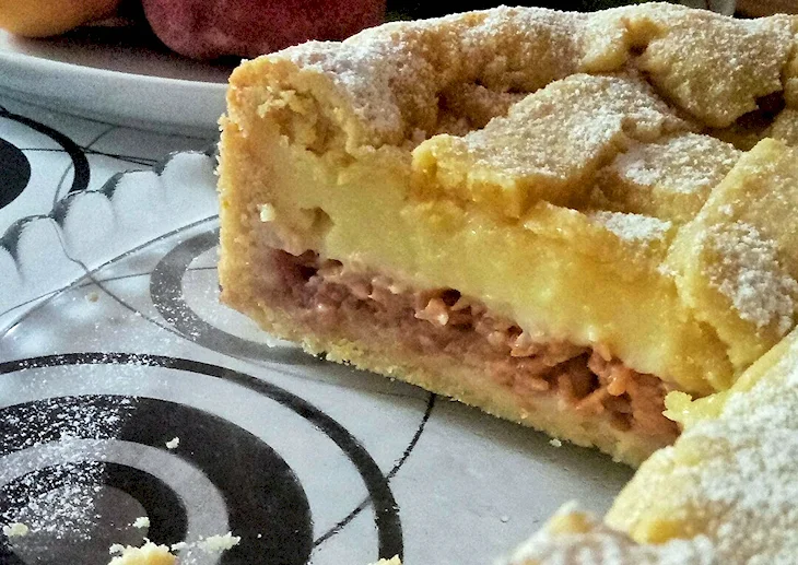 Яблочный торт с заварным кремом