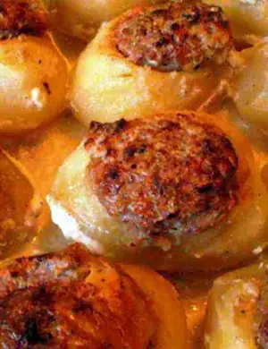 Картофель фаршированный фаршем