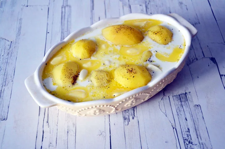 Картофель отварной в молоке