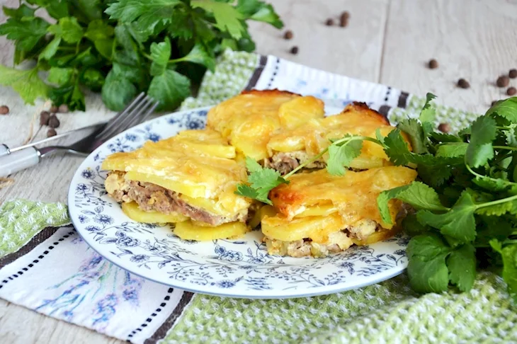 Картофельная запеканка с фаршем