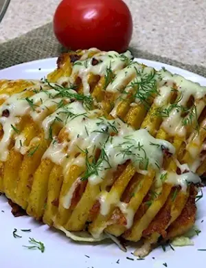 Картошка гармошка с беконом
