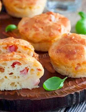Кексики с ветчиной и сыром