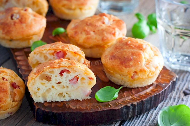 Кексики с ветчиной и сыром