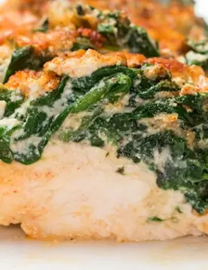 Куриная грудка фаршированная шпинатом и сыром
