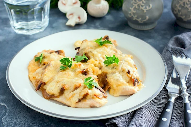 Куриное филе с грибами