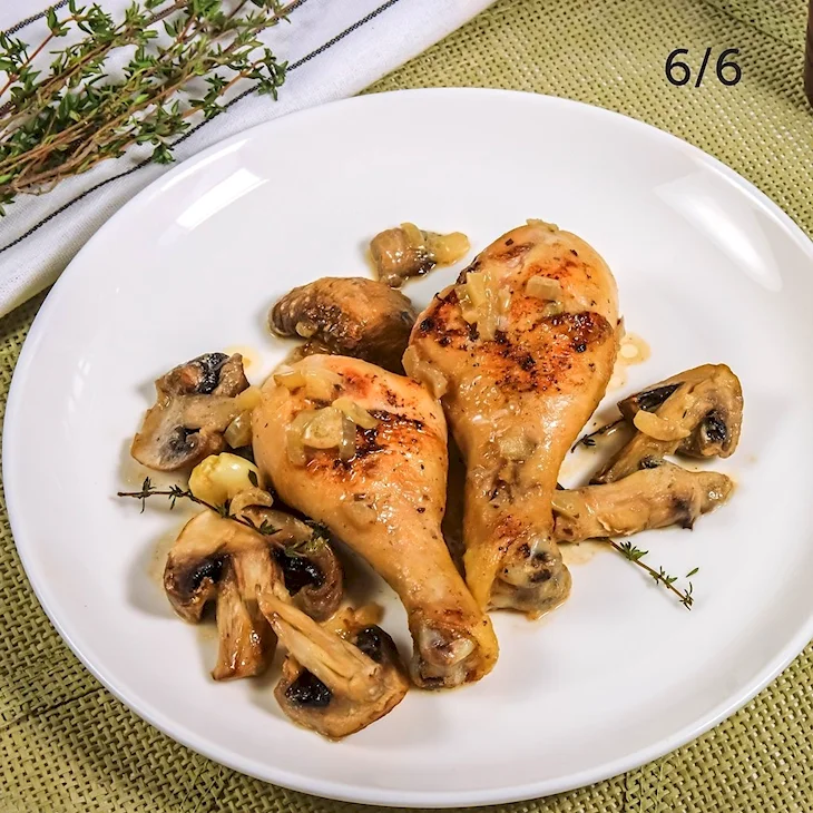 Куриные ножки с шампиньонами