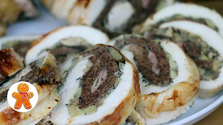 Куриные рулетики с печенью