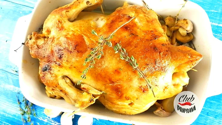 Курица с чесноком