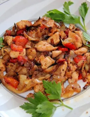 Курица с овощами