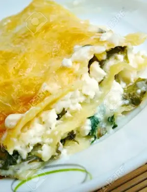 Лазанья с сыром и творогом