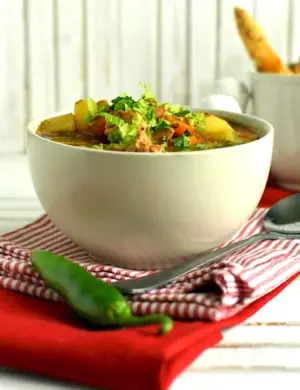 Мексиканская кухня суп Эстофадо