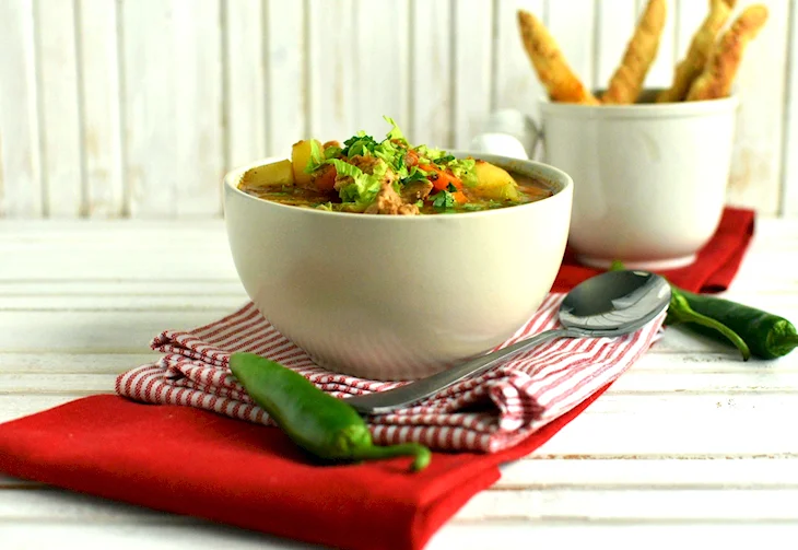 Мексиканская кухня суп Эстофадо