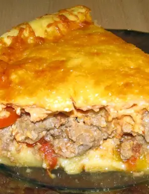 Мясной пирог с фаршем в духовке