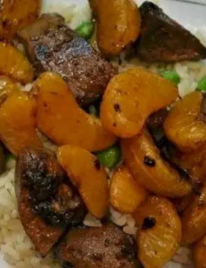 Мясо с мандаринами