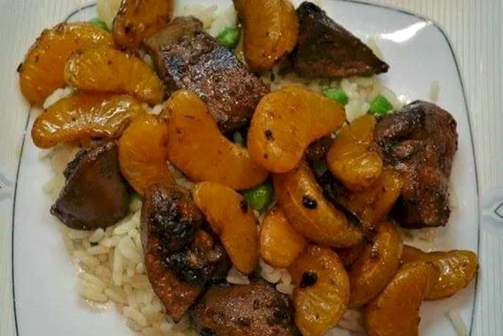 Мясо с мандаринами
