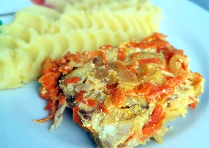 Минтай с макаронами