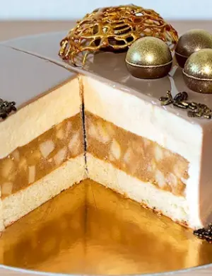 Муссовый торт карамельное яблоко