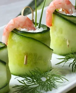 Огуречный роллы креветками