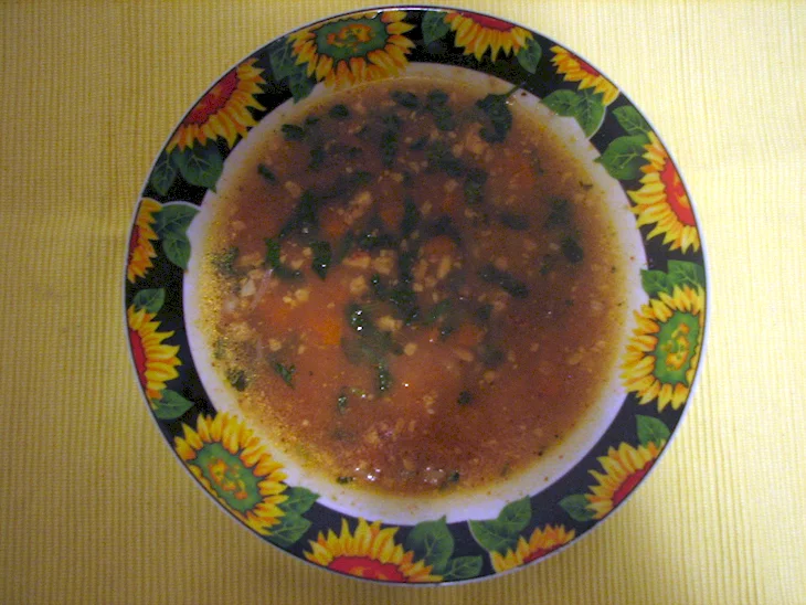 Ореховый суп с морковью