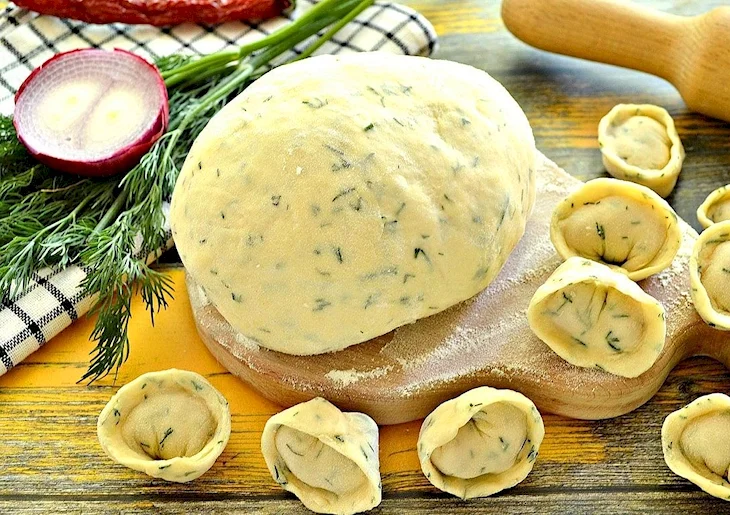 Пельмени с укропом