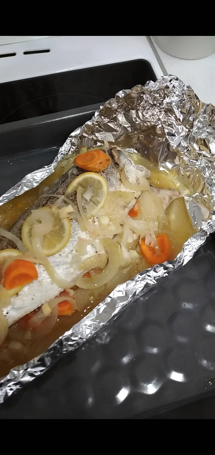 Пикша в рукаве в духовке