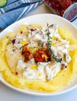Пюре с лисичками