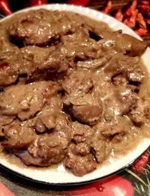 Подлива с куриной печенью