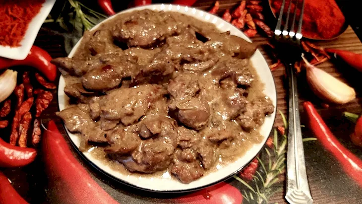 Подлива с куриной печенью