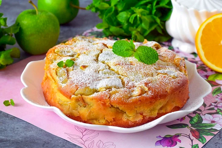 Постная шарлотка в мультиварке