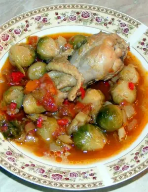 Рагу с брюссельской капустой