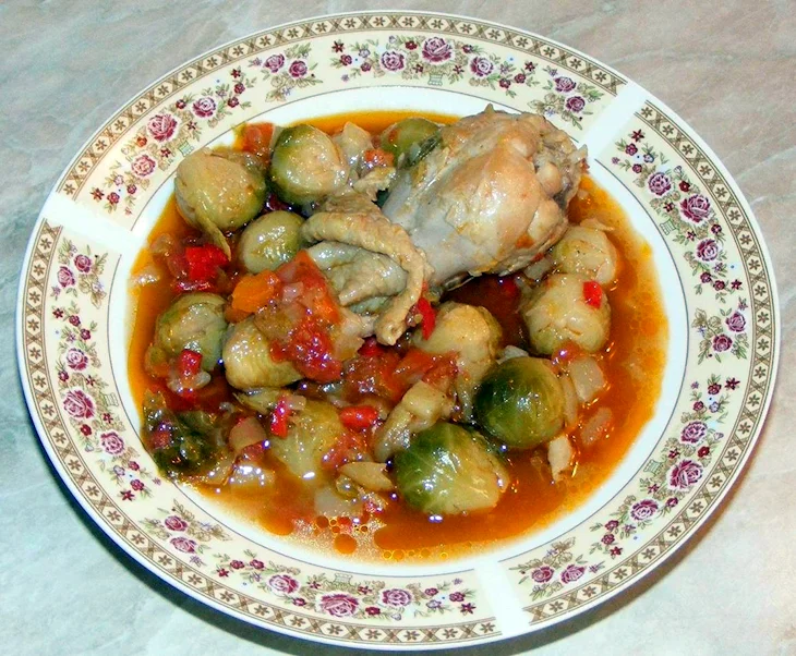 Рагу с брюссельской капустой