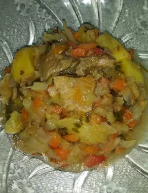 Рагу с яблоками