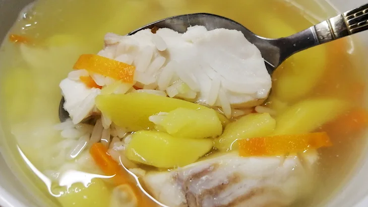 Рыбный суп из хека