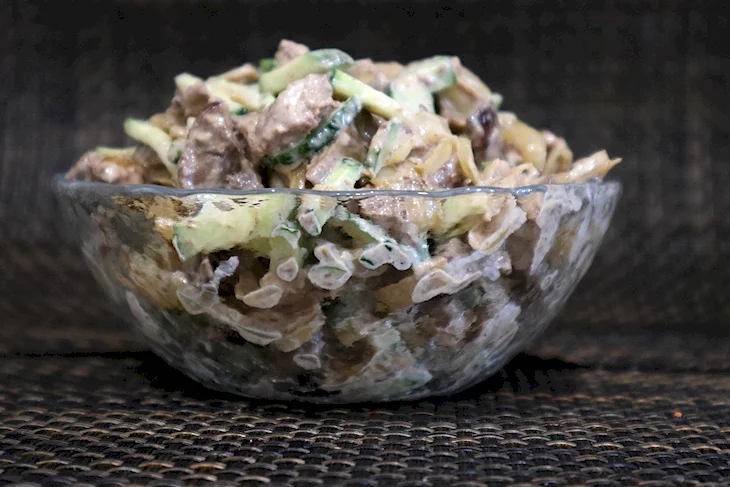 Салат из печени
