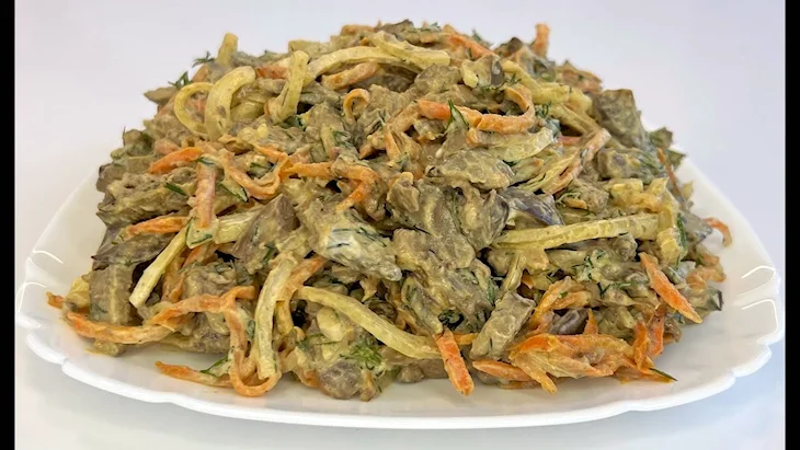 Салат с печенью