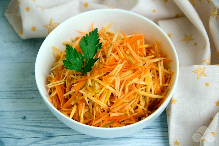 Салат с репой и морковью
