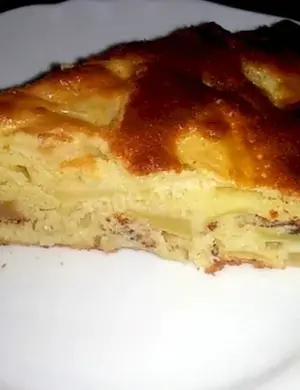 Шарлотка на кефире пышная в духовке