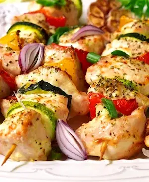 Шашлычок с курицей и цукини