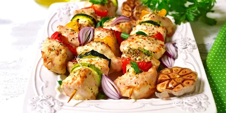 Шашлычок с курицей и цукини